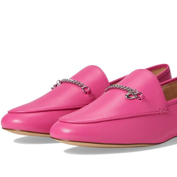 Coach Hanna Leather Loafer Bright Fuchsia 8.5 B (M) - Picture 1 of 14
